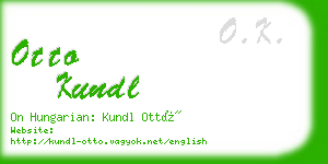 otto kundl business card